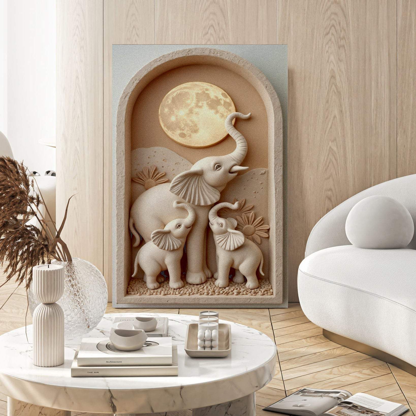 Elephant Harmony Wall Art - Tailored Canvases - Flyclothing LLC