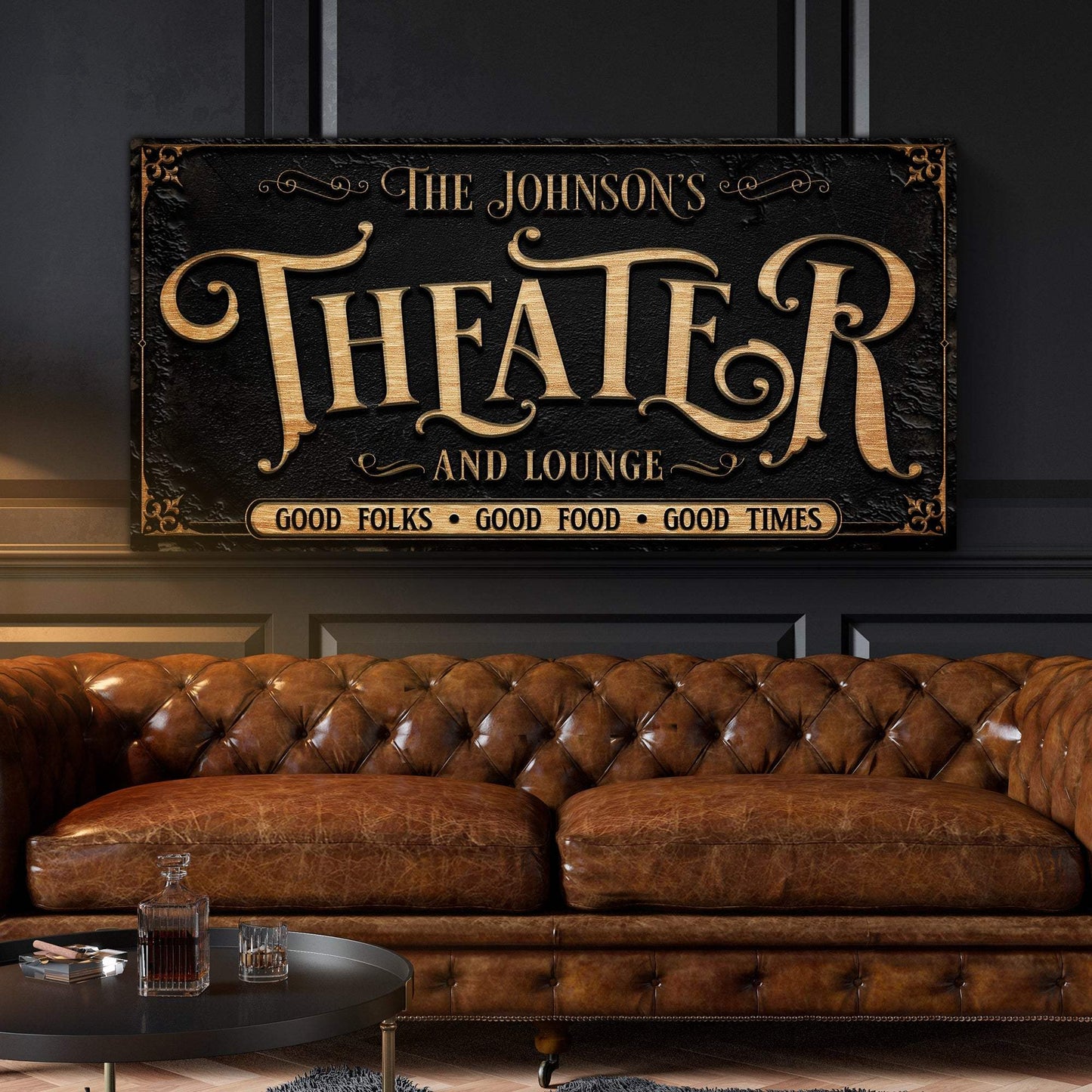 Personalized Theater Sign III - Tailored Canvases - Flyclothing LLC