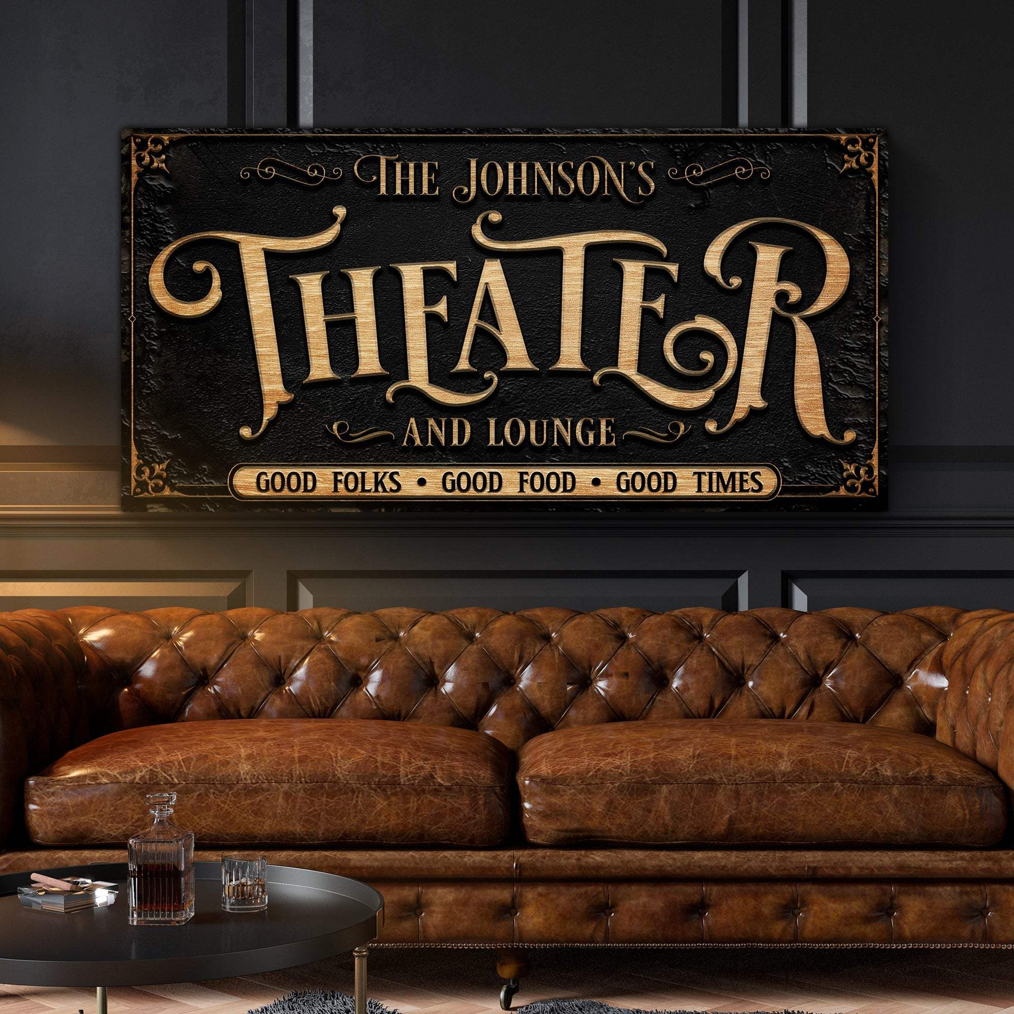 Personalized Theater Sign III - Tailored Canvases - Flyclothing LLC