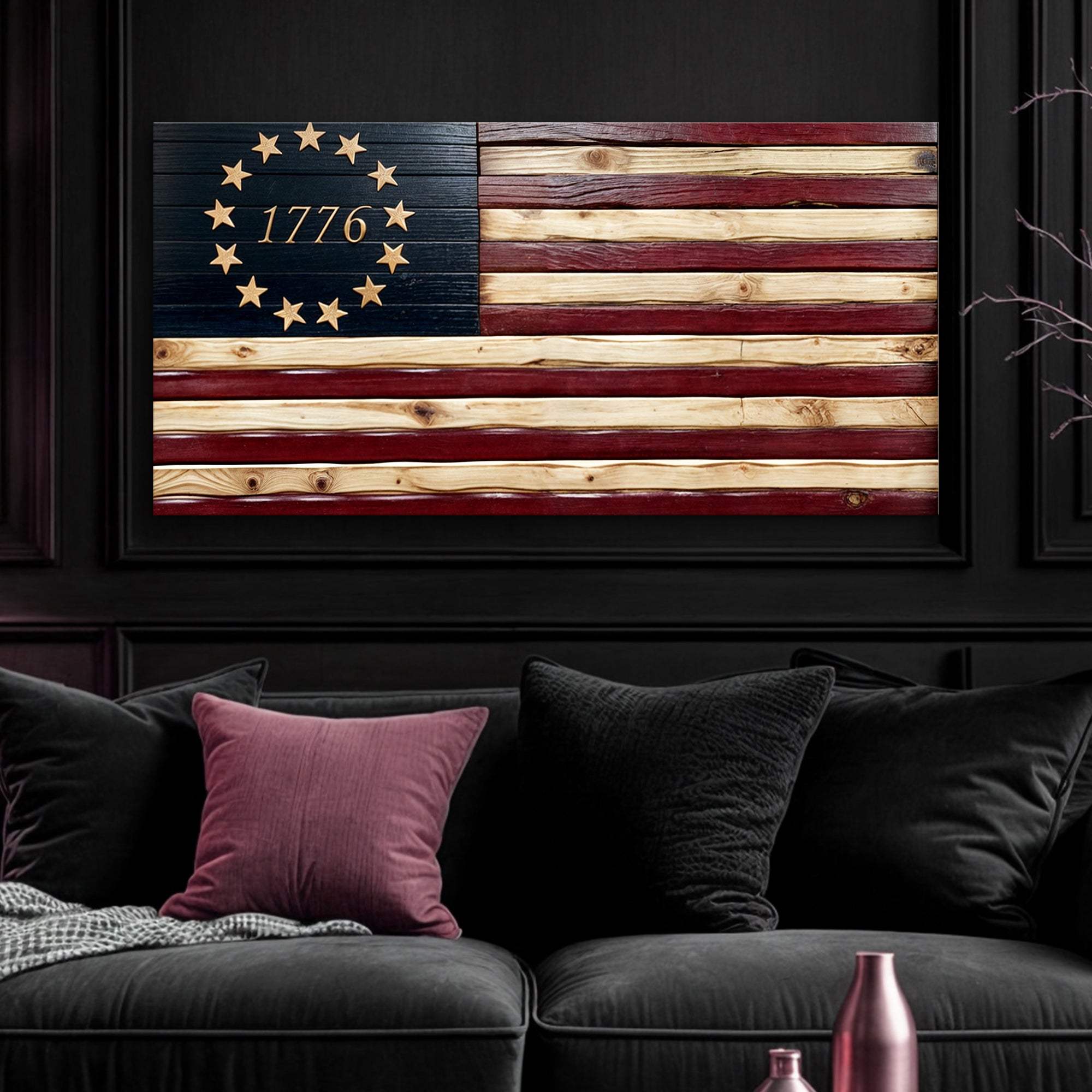 1776 American Flag Wall Art - Tailored Canvases - Flyclothing LLC