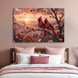 3D Cardinals Wall Art III - Tailored Canvases - Flyclothing LLC
