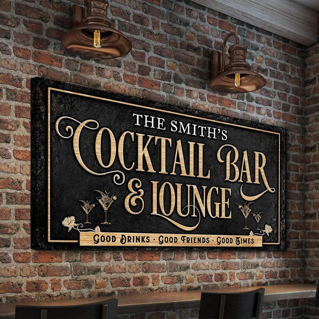 Cocktail Bar And Lounge Sign - Tailored Canvases - Flyclothing LLC