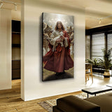 Jesus Protects The Lamb From Wolves Faith Wall Art VI - Tailored Canvases - Flyclothing LLC