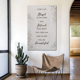 Blessed Is She Who Has Believed - Luke 1:45 Faith Wall Art III - Tailored Canvases - Flyclothing LLC