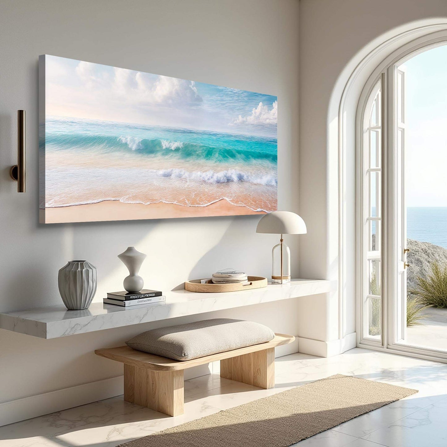 Serene Ocean Wave Coastal Wall Art XII - Tailored Canvases - Flyclothing LLC