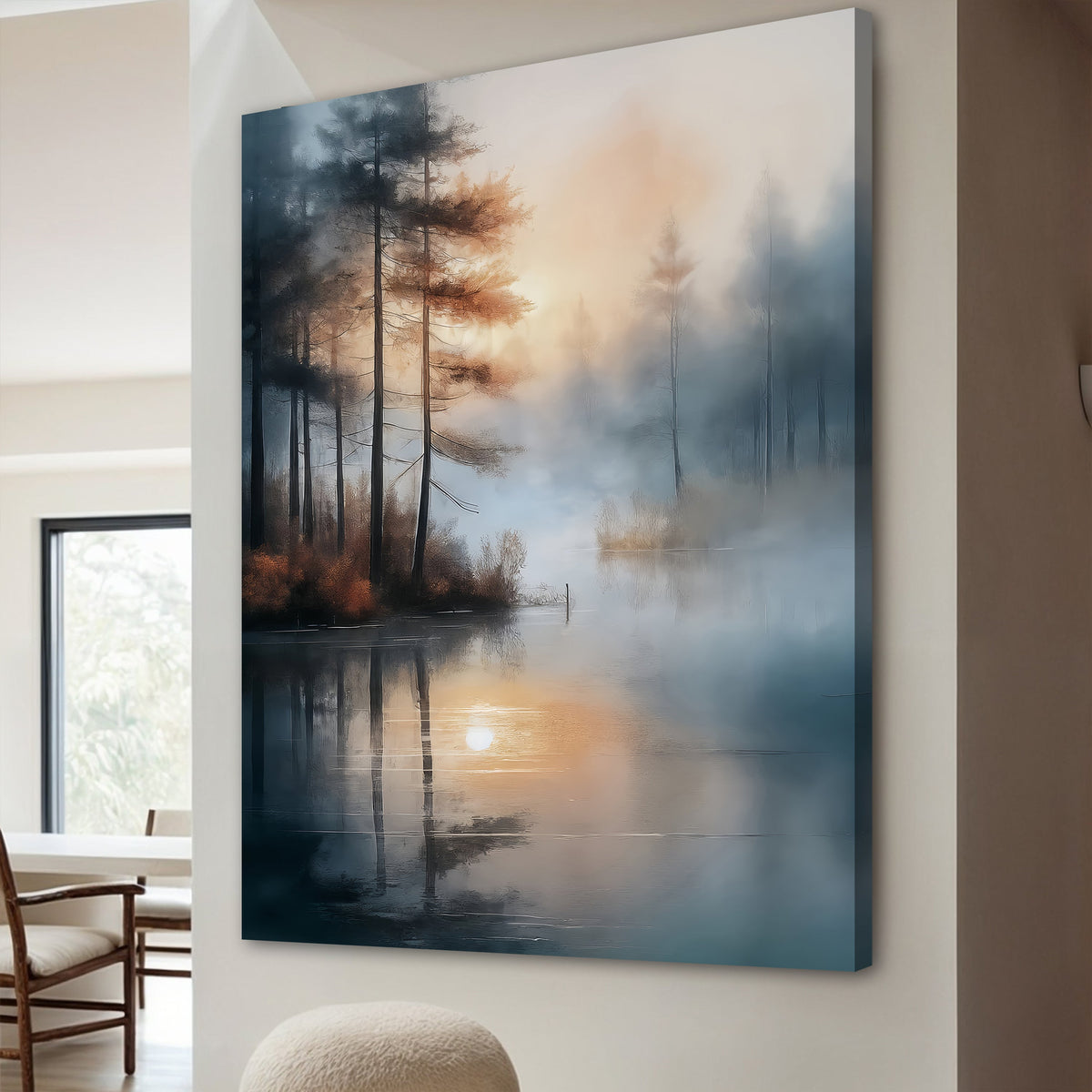 Misty Lake Wall Art - Tailored Canvases - Flyclothing LLC