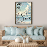 You Me and the Sea Coastal Sign III - Tailored Canvases - Flyclothing LLC
