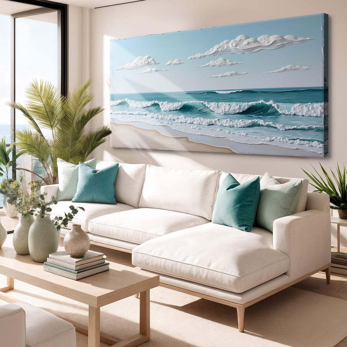Serene Ocean Wave Coastal Wall Art XI - Tailored Canvases - Flyclothing LLC