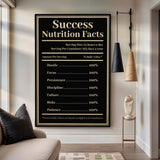 Ingredients For Success Motivational Wall Sign - Tailored Canvases - Flyclothing LLC
