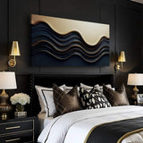 Black and Gold Minimalist Abstract Wall Art III - Tailored Canvases - Flyclothing LLC