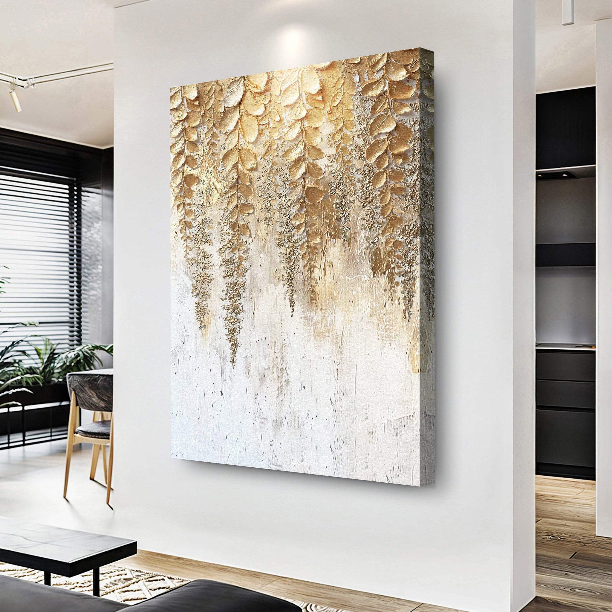 Golden Wisteria Wall Art - Tailored Canvases - Flyclothing LLC