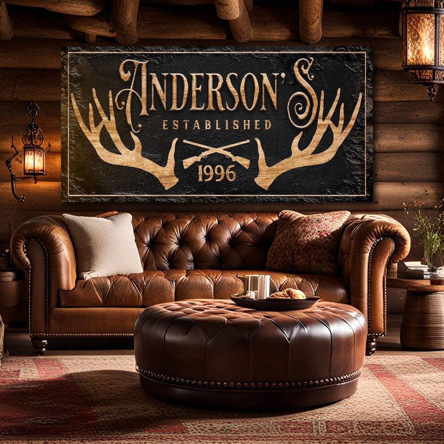 Personalized Family Antler Sign II - Tailored Canvases - Flyclothing LLC