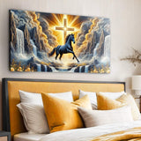3D Horse Faith Wall Art III - Tailored Canvases - Flyclothing LLC