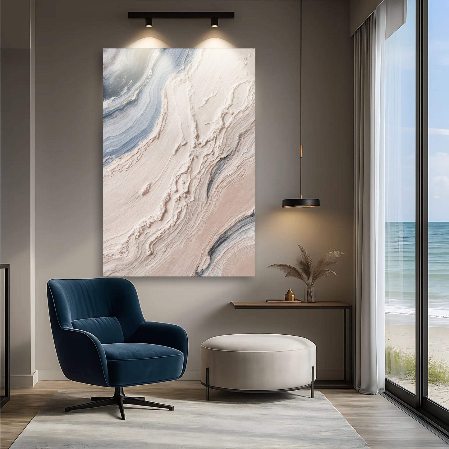 Minimalist Waves Wall Art III - Tailored Canvases - Flyclothing LLC