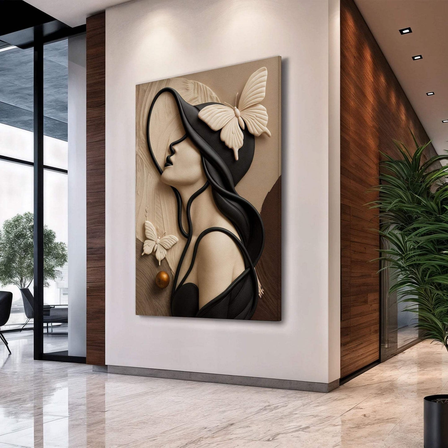 Woman's Delicate Lines Wall Art - Tailored Canvases - Flyclothing LLC