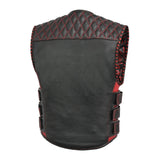 Tactical Emerald Men’s Motorcycle Leather Vest - First Manufacturing Company - Flyclothing LLC