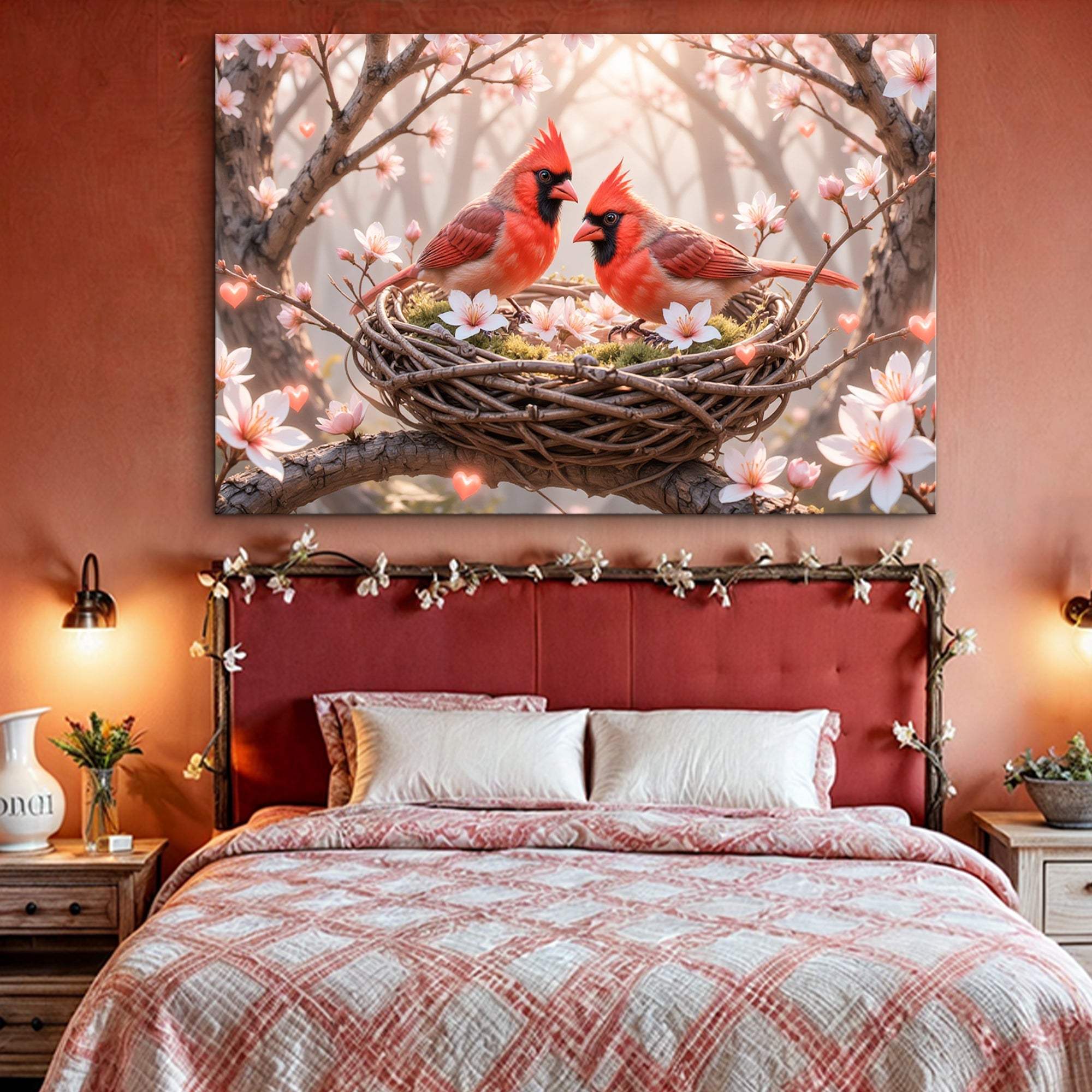 3D Cardinals Wall Art - Tailored Canvases - Flyclothing LLC