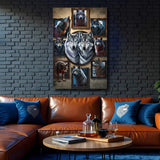 3D Wolf Collage Wall Art - Tailored Canvases - Flyclothing LLC
