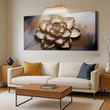 Golden Lotus Minimalist Abstract Wall Art - Tailored Canvases - Flyclothing LLC