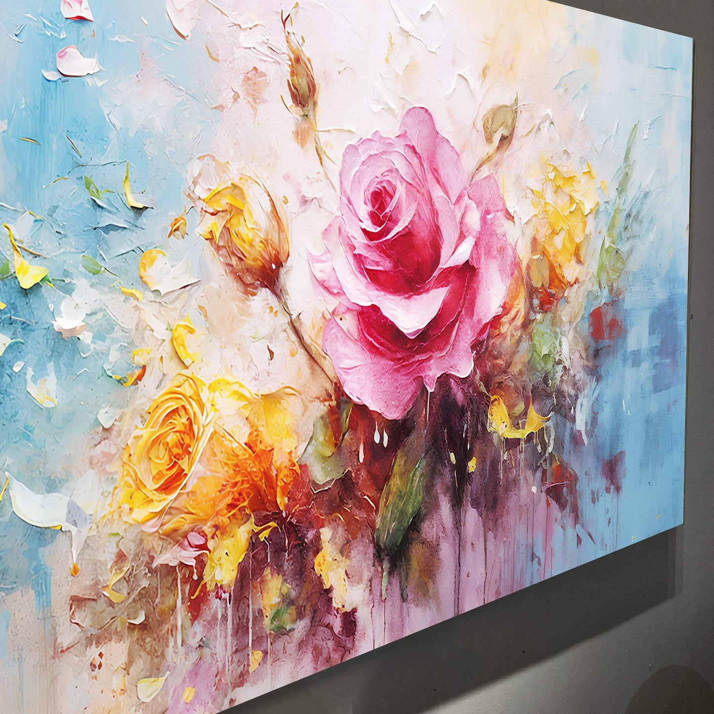 Rose Flower Wall Art - Tailored Canvases - Flyclothing LLC