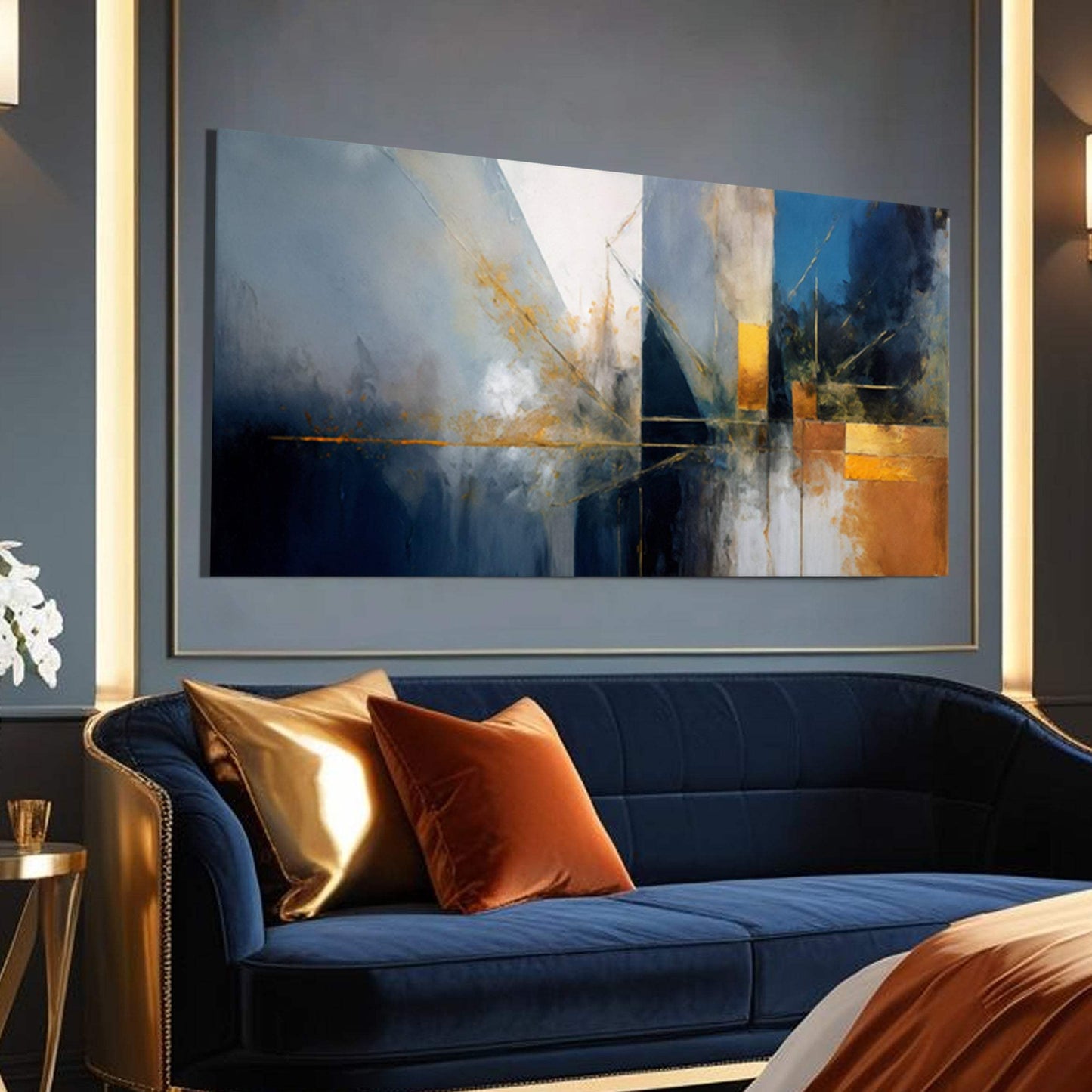 Abstract Geometric Lines Wall Art III - Tailored Canvases - Flyclothing LLC