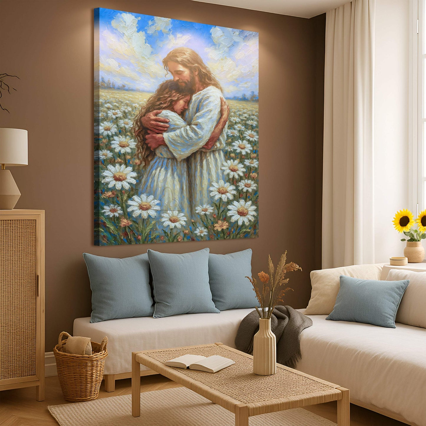 Jesus With Children Faith Wall Art - Tailored Canvases - Flyclothing LLC