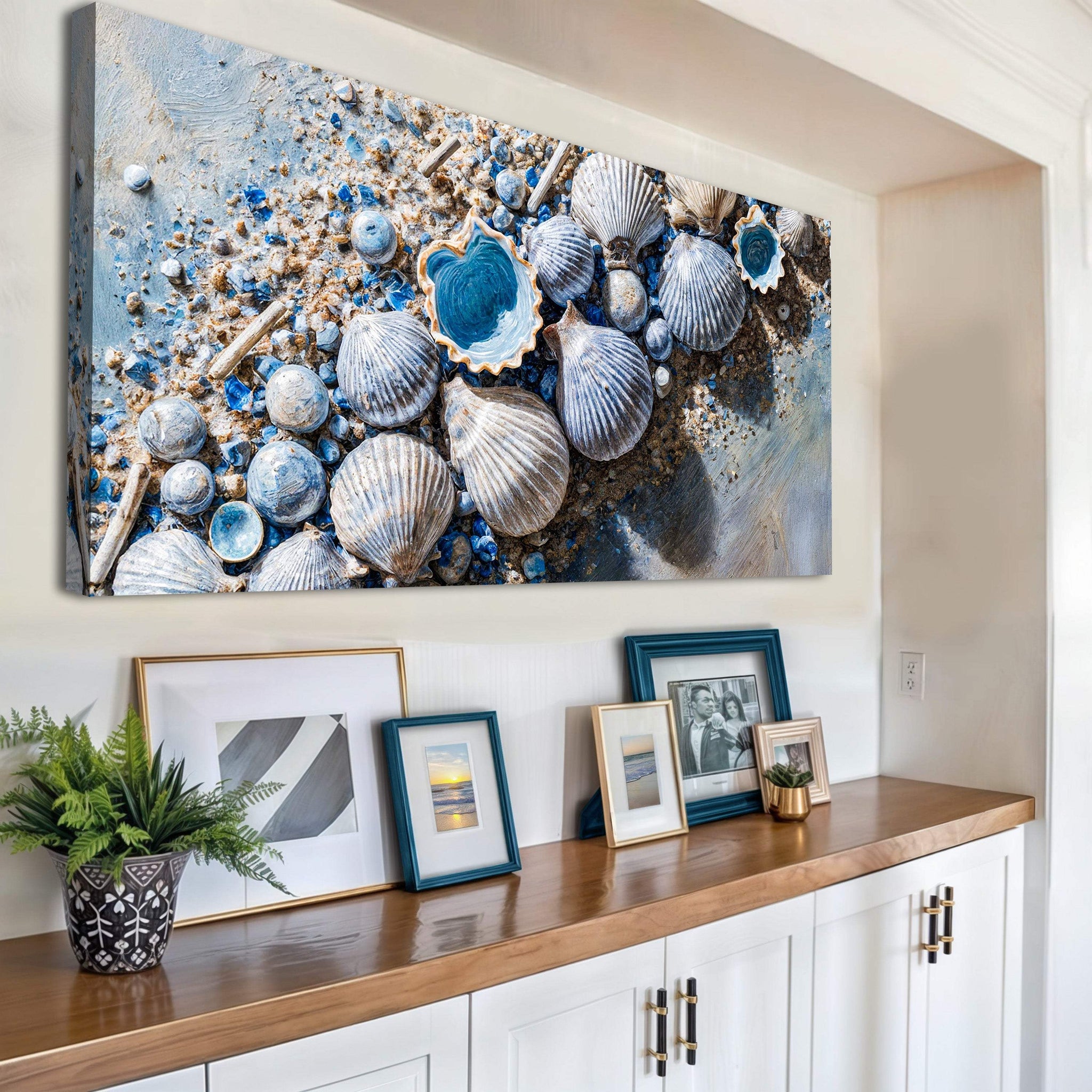 Sea Shells Modern Coastal Wall Art II - Tailored Canvases - Flyclothing LLC