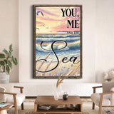 You Me and the Sea Coastal Sign - Tailored Canvases - Flyclothing LLC
