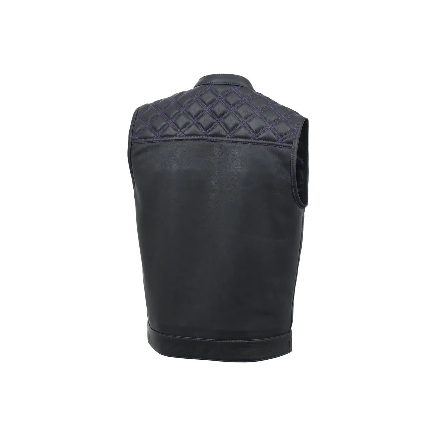 Downside Men's Motorcycle Leather Vest - First Manufacturing Company - Flyclothing LLC