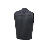 Downside Men's Motorcycle Leather Vest - First Manufacturing Company - Flyclothing LLC