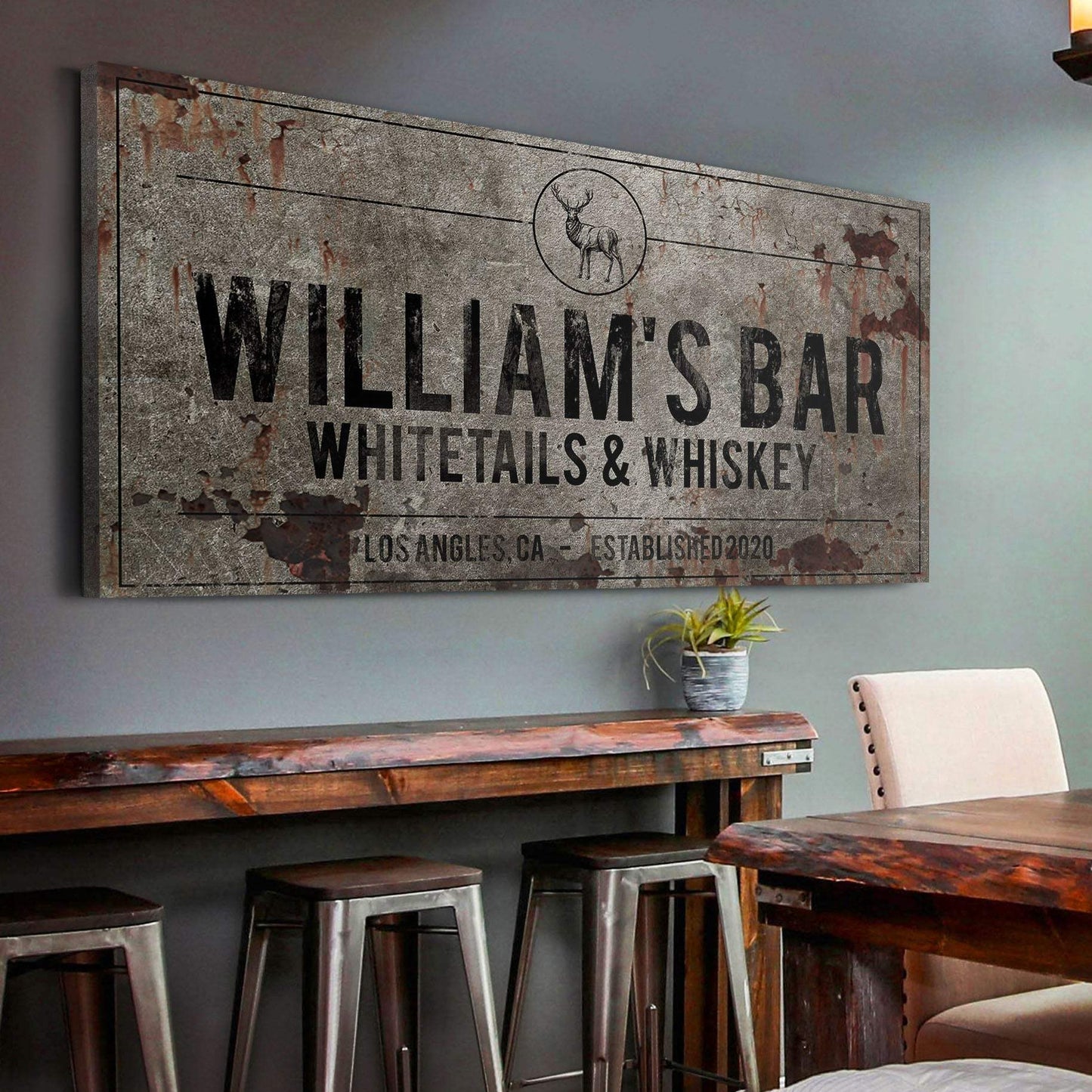 Whitetails and Whiskey Sign - Tailored Canvases - Flyclothing LLC