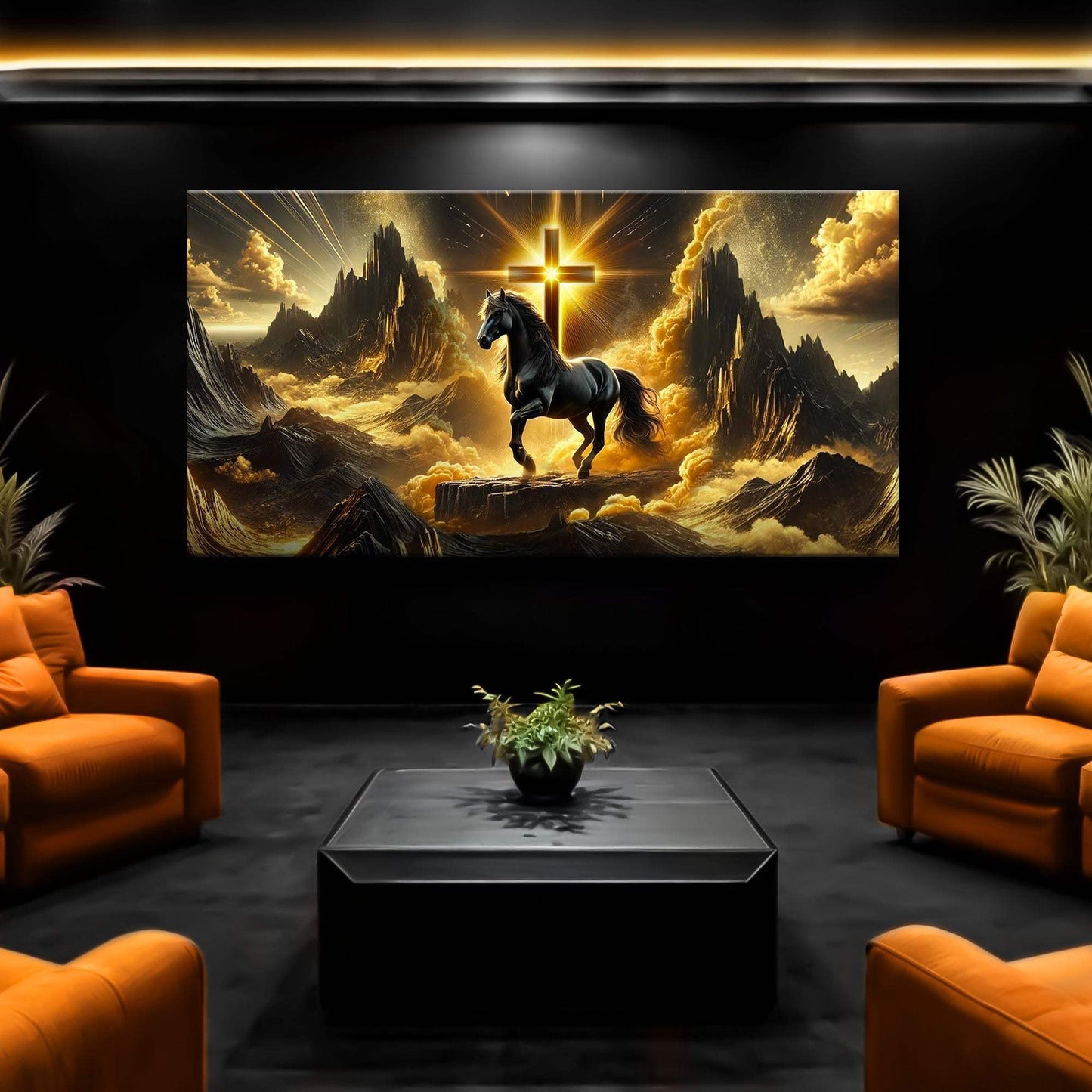3D Horse Faith Wall Art - Tailored Canvases - Flyclothing LLC