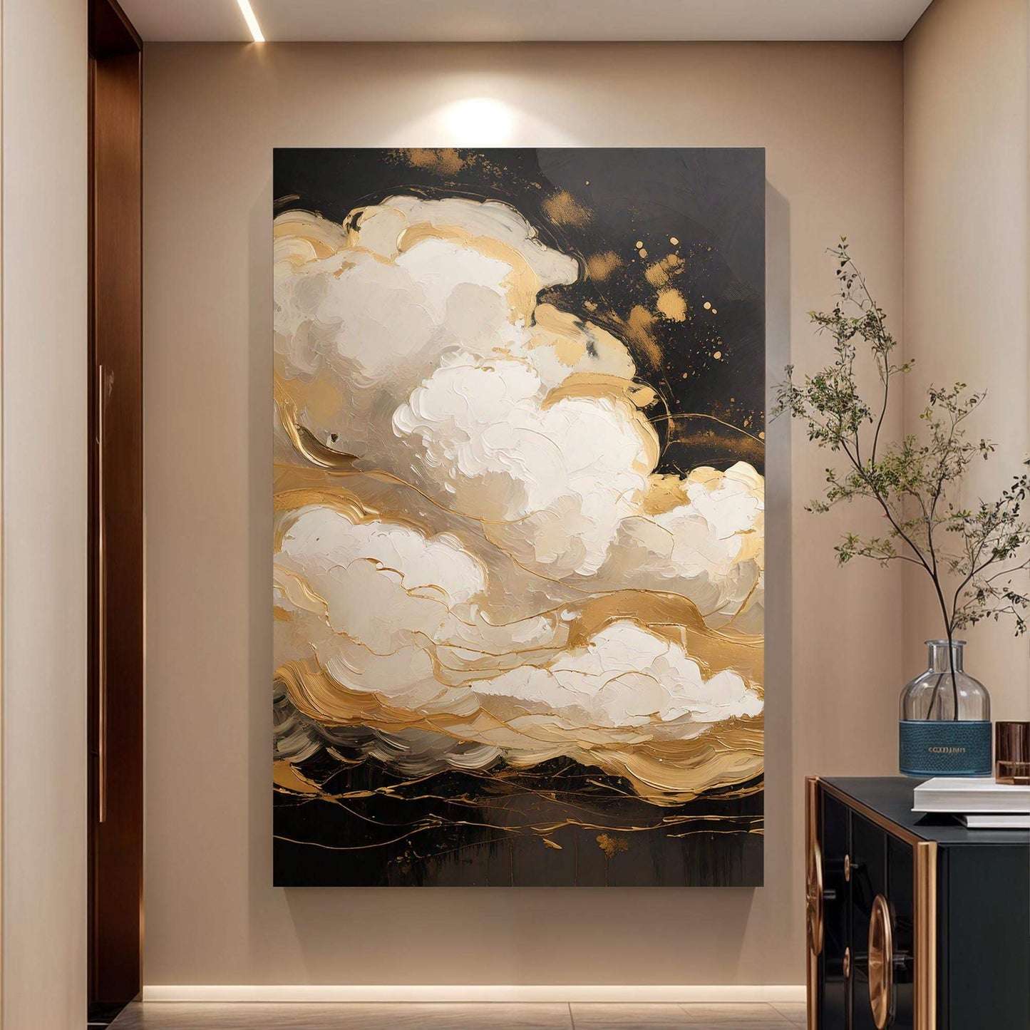 Auric Cloud Abstract Wall Art - Tailored Canvases - Flyclothing LLC
