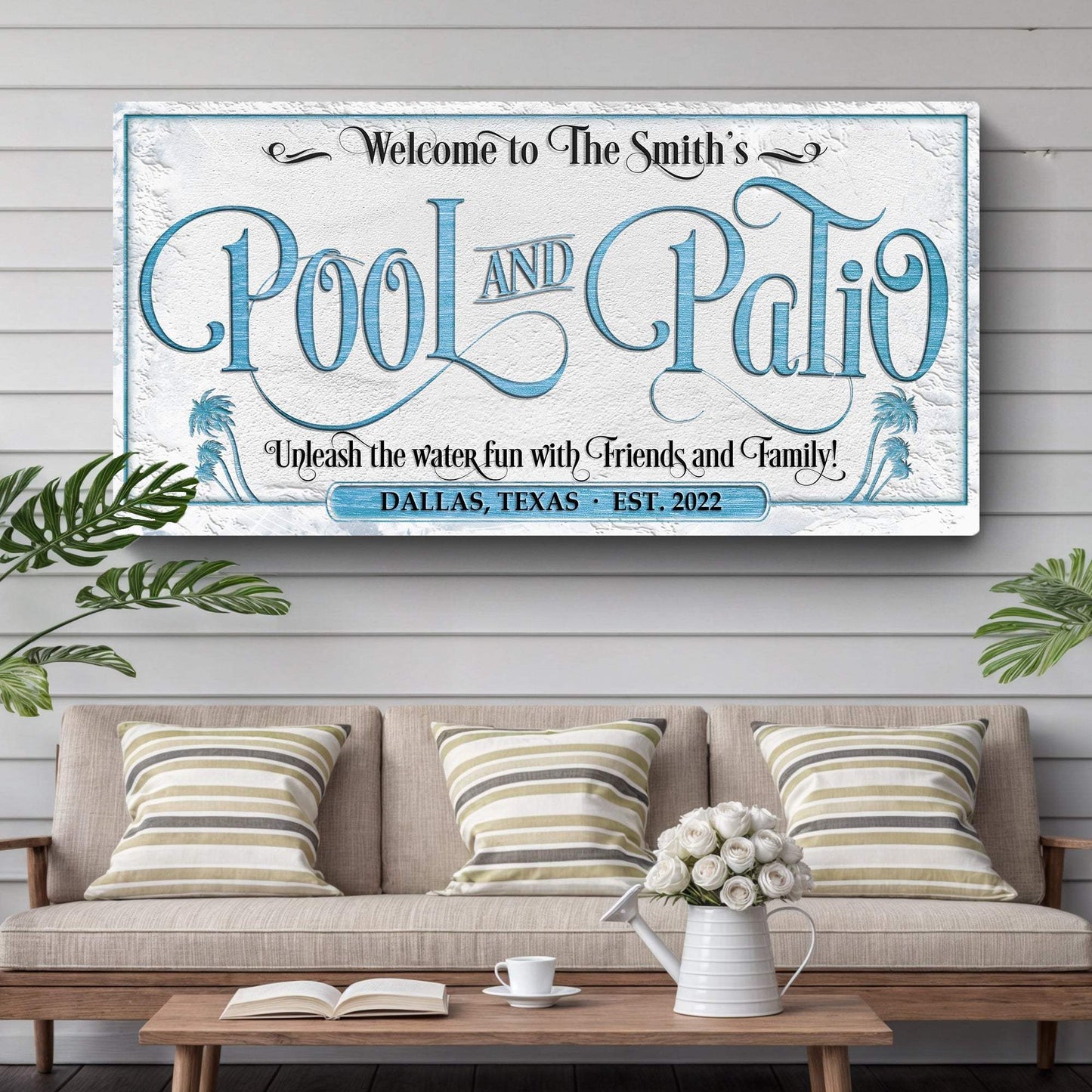 Personalized Pool & Patio Sign - Tailored Canvases - Flyclothing LLC