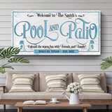 Personalized Pool & Patio Sign - Tailored Canvases - Flyclothing LLC