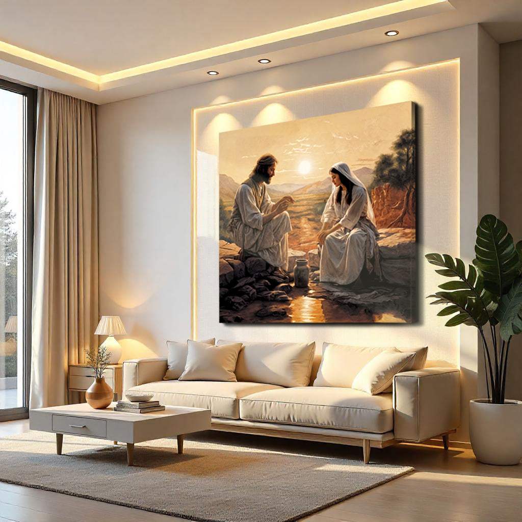 Samaritan at the Well Faith Wall Art III - Tailored Canvases - Flyclothing LLC