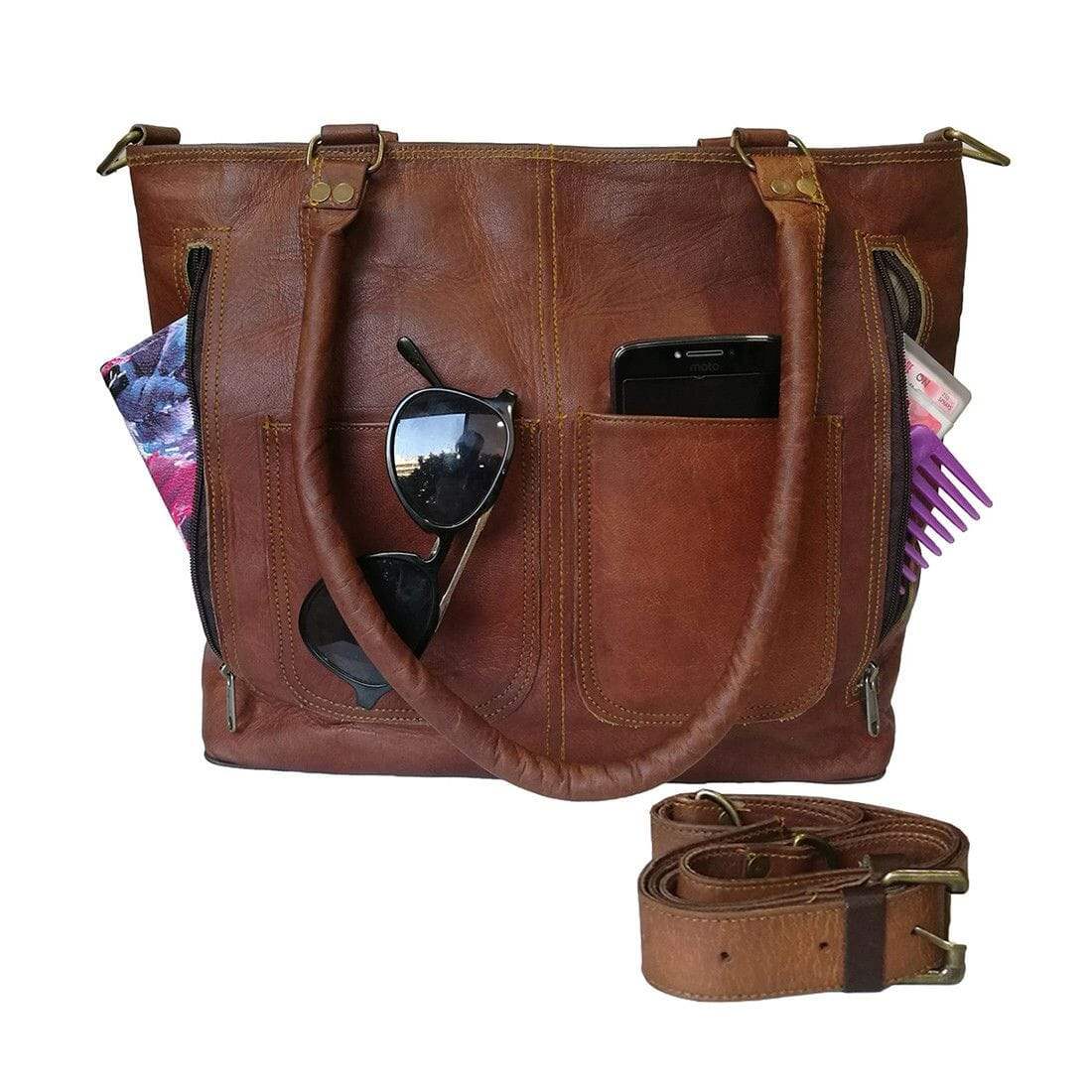 The Terry Tote - Classy Leather Bags - Flyclothing LLC