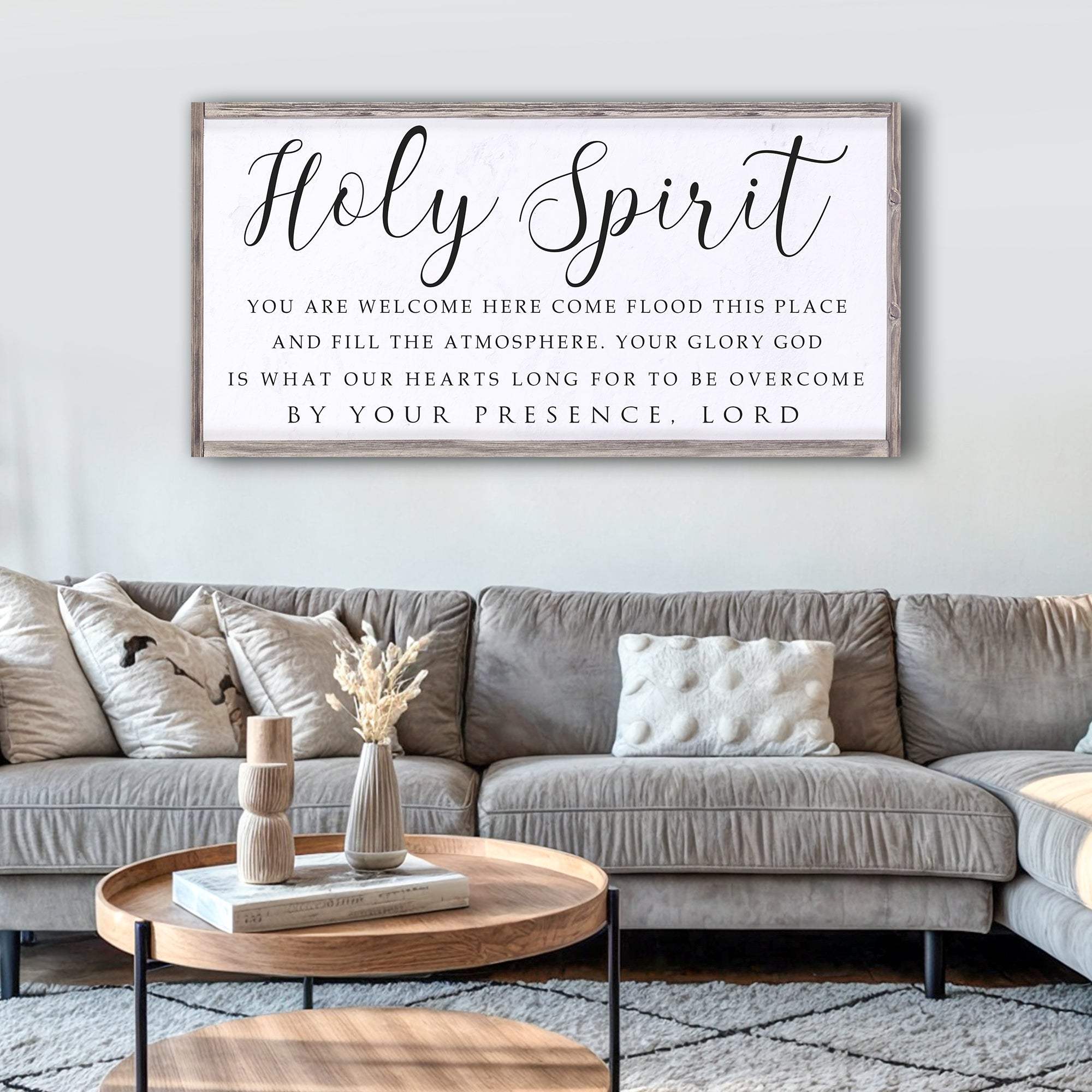 Holy Spirit You are Welcome Here Faith Sign II - Tailored Canvases - Flyclothing LLC