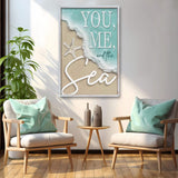 You Me and the Sea Coastal Sign VI - Tailored Canvases - Flyclothing LLC