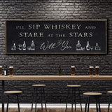 Sip Whiskey With You Bar Sign II - Tailored Canvases - Flyclothing LLC