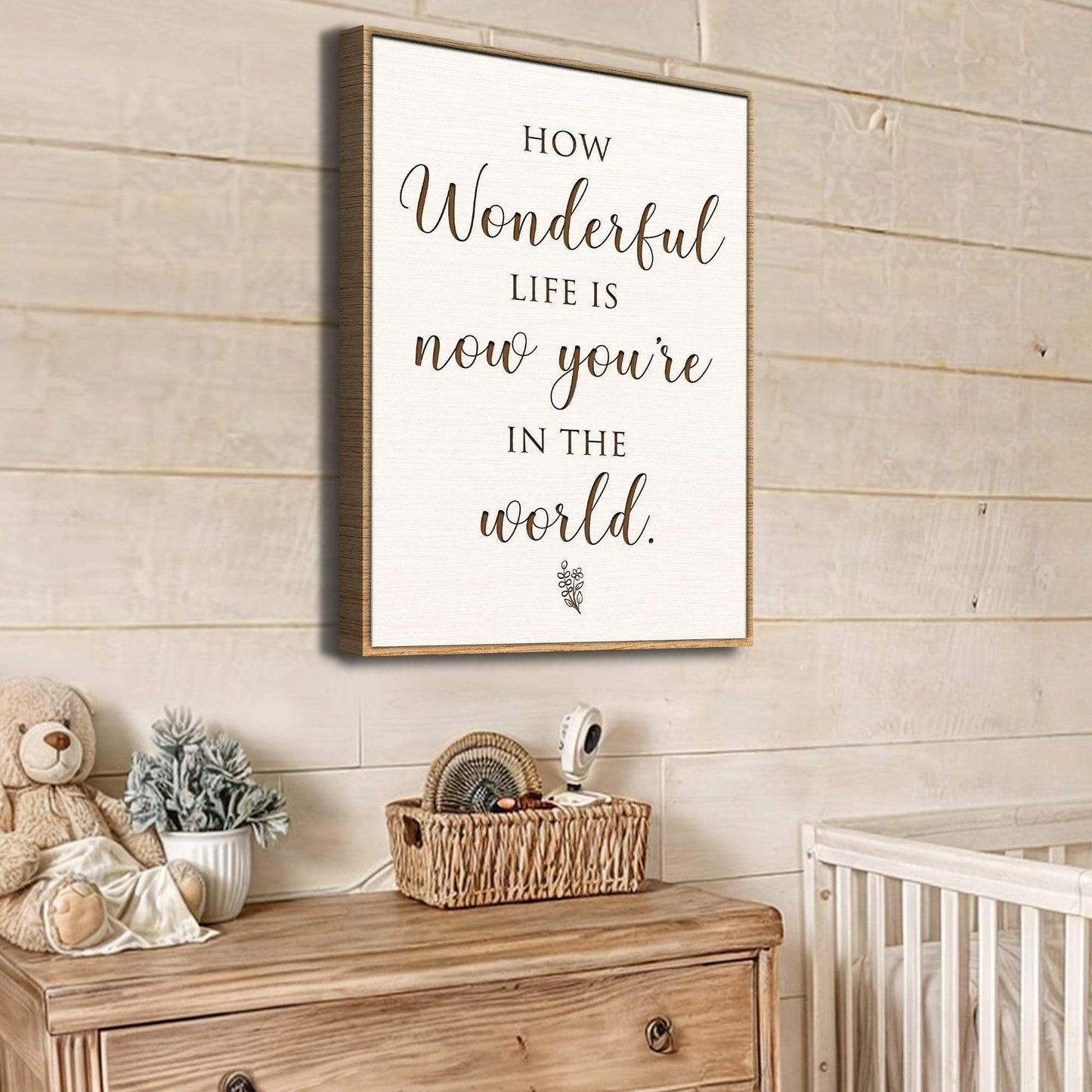 How Wonderful Life Is Nursery Sign II - Tailored Canvases - Flyclothing LLC