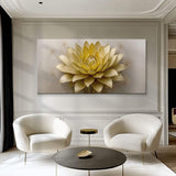 Golden Lotus Minimalist Abstract Wall Art III - Tailored Canvases - Flyclothing LLC