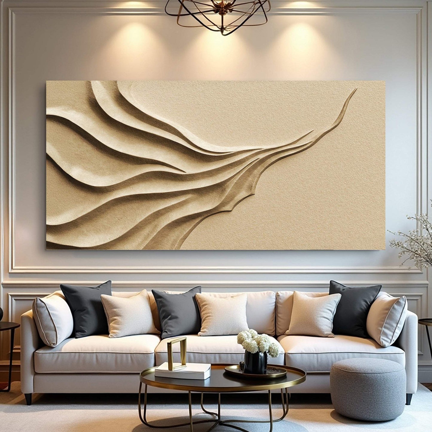 Beige Minimalist Wall Art II - Tailored Canvases - Flyclothing LLC