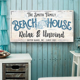 Beach House Sign IV - Tailored Canvases - Flyclothing LLC