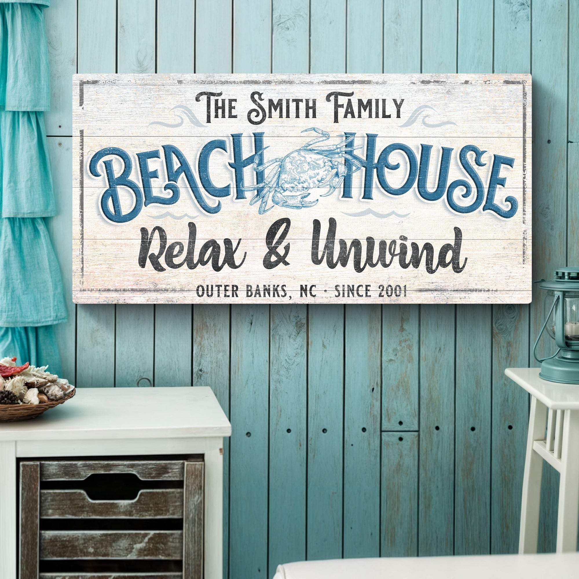 Beach House Sign IV - Tailored Canvases - Flyclothing LLC
