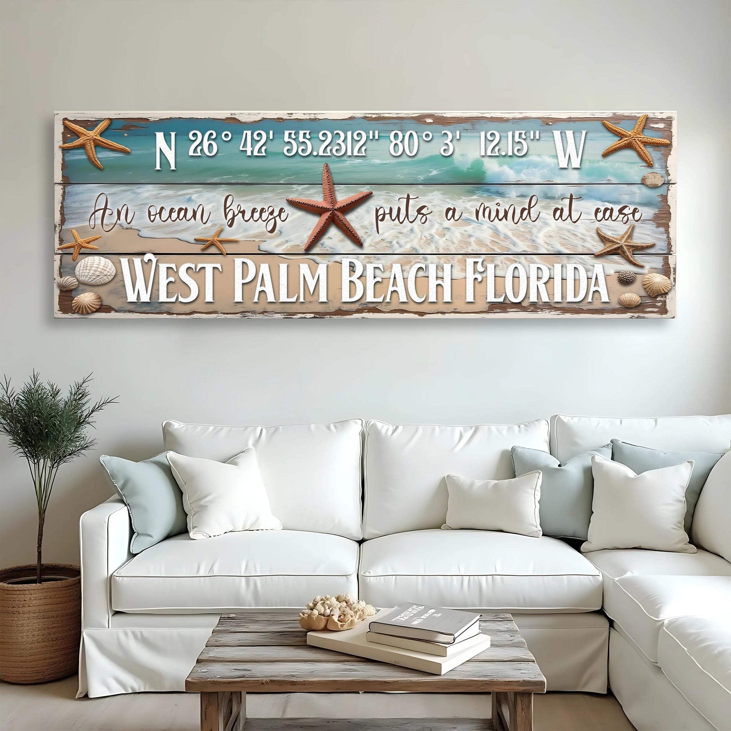 Personalized Beach House Coastal Sign III - Tailored Canvases - Flyclothing LLC