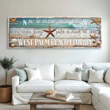 Personalized Beach House Coastal Sign III - Tailored Canvases - Flyclothing LLC