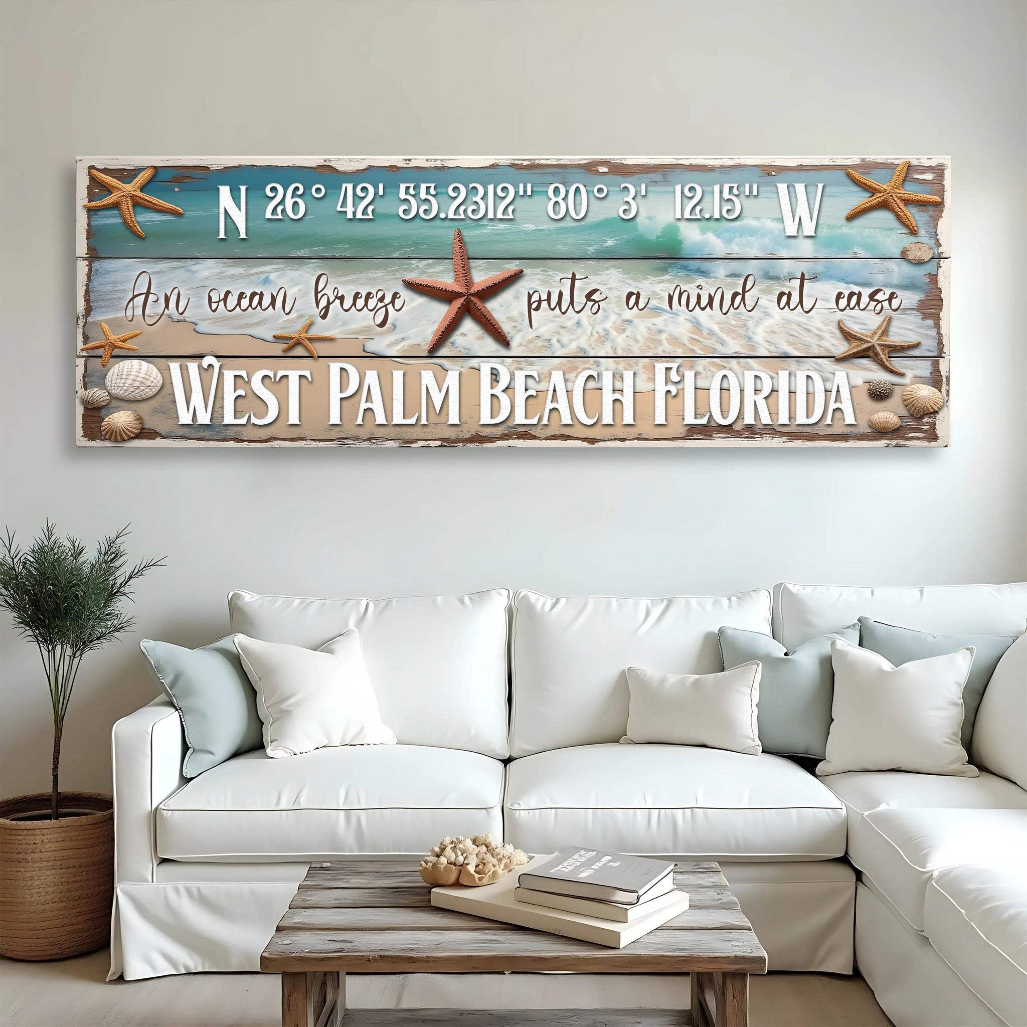 Personalized Beach House Coastal Sign III - Tailored Canvases - Flyclothing LLC