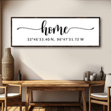Family Home Coordinates Sign - Tailored Canvases - Flyclothing LLC