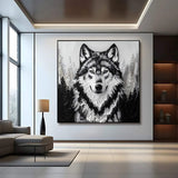 3D Wolf Wall Art IV - Tailored Canvases - Flyclothing LLC